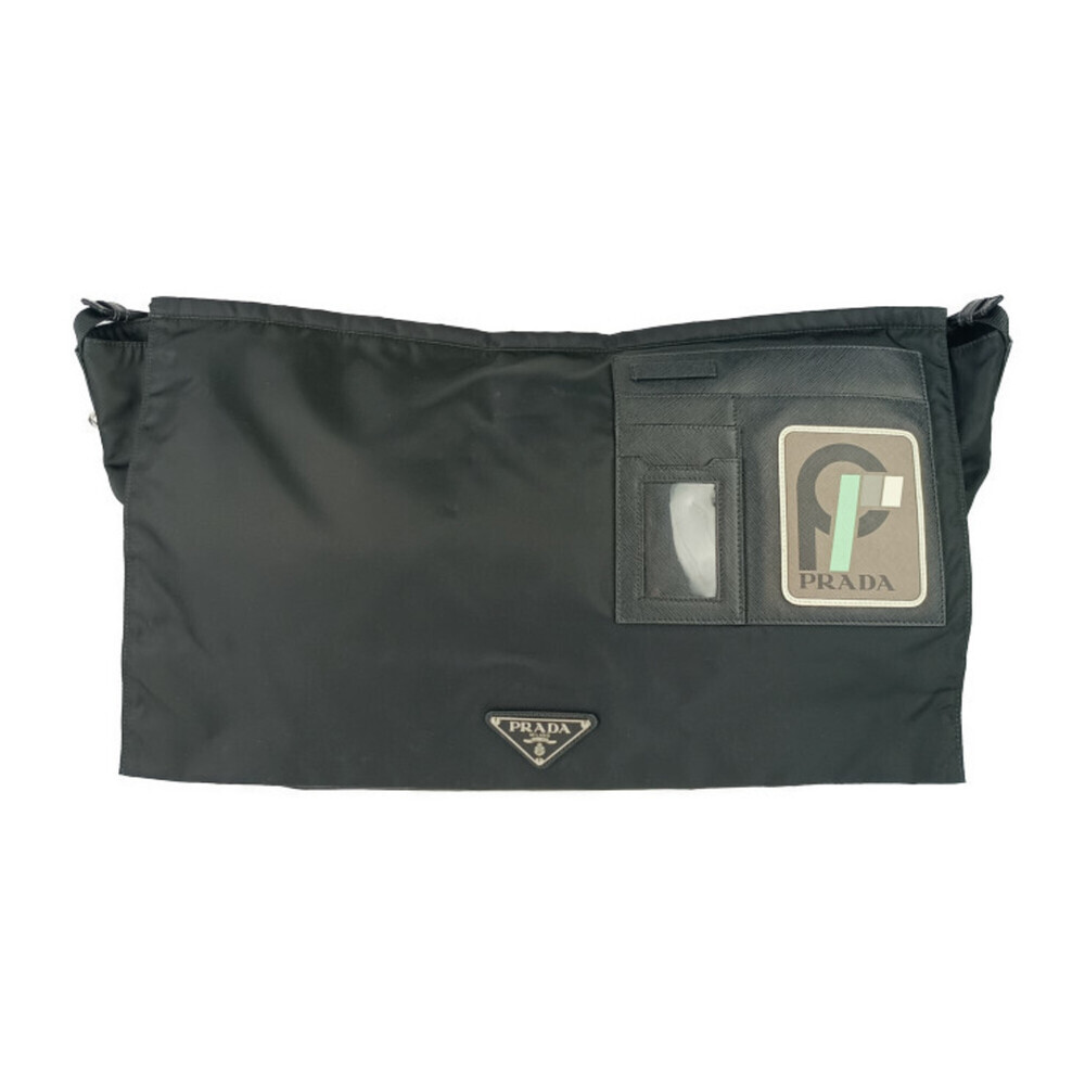 PRADA Black Leather Shoulder Bag